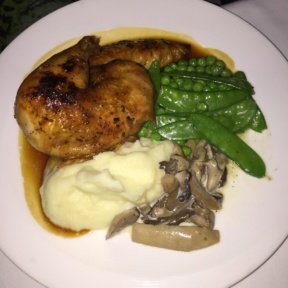 Gluten-free chicken from Cafe Carlyle